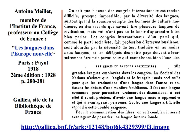 Antoine Meillet : les langues dans l'Europe nouvelle