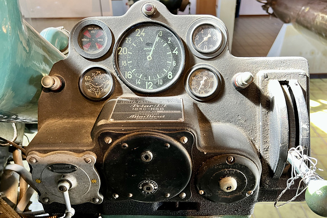 Venice 2022 – Museo Storico Navale – Control panel of the Polar Isotta-Fraschini 184 engine