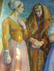 Angela Garnett (Left) And Venessa Bell (Right) As Fisherman's Wives, West Wall Of Russell Chantry, Lincoln Cathedral