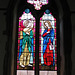 great dunmow church, essex , c20 annunciation glass by pilgrim wetton 1958