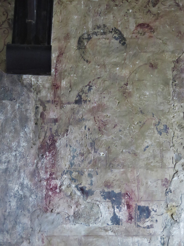 rampton church, cambs   (17) c15 mural wall painting of st christopher