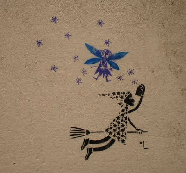 The stencil witches of Luísa Cortesão.