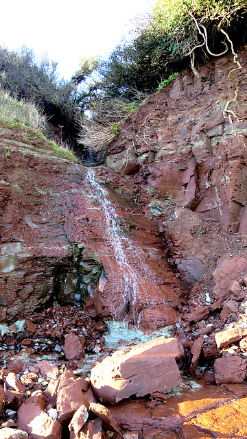 Cliff waterfall