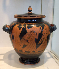Terracotta Stamnos Attributed to the Altamura Painter in the Metropolitan Museum of Art, January 2012