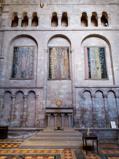John Piper tapestries at Hereford Cathedral.