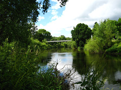 Apley Suspension Bridge on the River Severn.