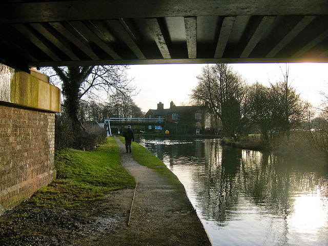 Under the Railway Bridge at Huddlesford on the Coventry Canal