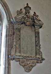great dunmow church, essex, c18 tomb of william beaumont +1729 by stanton and horsnaile