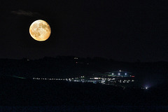 Hunter’s moonrise over the Jurassic Coast