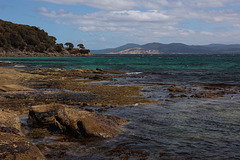 View of the mainland from Maria Island