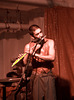Flautist plays