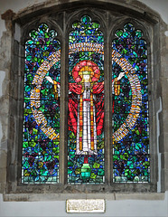 great dunmow church, essex, glass of 1906 by lewis f day made by walter pearse