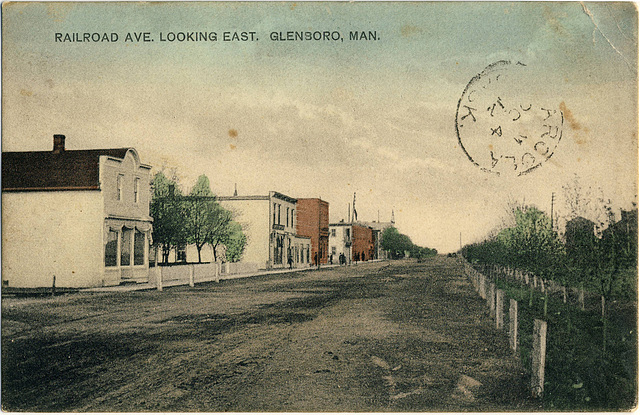 5237. Railroad Ave. Looking East, Glenboro, Man.