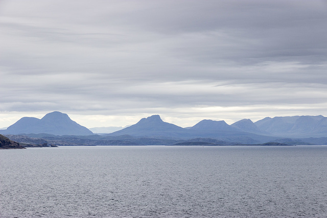 Assynt mountains from Raffin shore 2