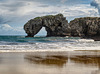 El Castro de las Gaviotas  desde la Playa de la Huelga. Llanes . Asturias.