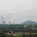 Blick auf die Silhouette von Scholven (Halde Rungenberg, Gelsenkirchen-Buer) / 18.08.2019