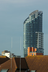 New Tower at Gunwharf Quays, Portsmouth, Rises Above the Old Town
