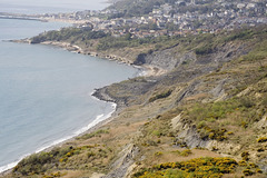 The Spittles landslide area