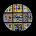 Italy, Duomo di Siena, Stained Glass Window of the Apse