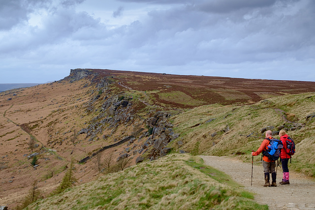 Well equipped walkers on Long Causeway