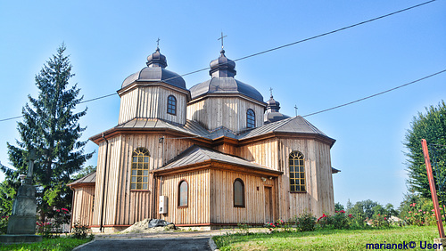 St. Georgs griechisch-orthodoxe Kirche von 1873. Ab 1946 die römisch-katholische Kirche von St. Peter und Paul, Karpaten Polen