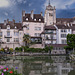 Dole - Jura - basilique Notre Dame - le canal des tanneurs - France