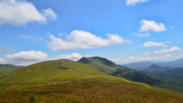 Hiking trails in the Bieszczady Mountains, Carpathians Poland