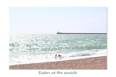 Sisters at the seaside - Bishopstone - Sussex - 6.6.2015