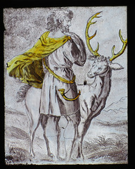 great dunmow church, essex,c18 dutch glass; huntsman with stag