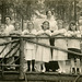 Girls and Women on a Rustic Bridge