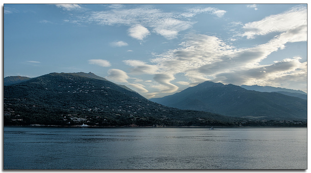 A first glimpse of Corsica.