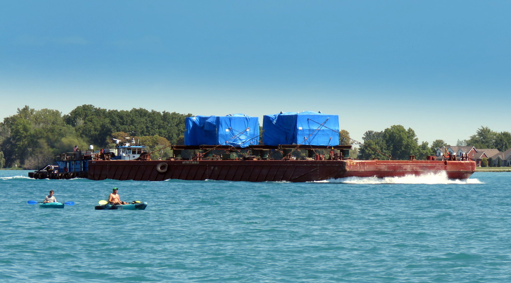 Cargo transport on St. Clair River, Michigan