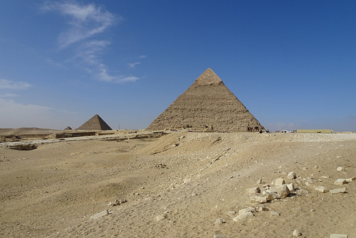 Pyramids Of Khafre And Menkaure