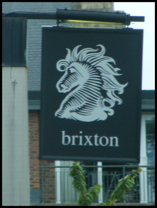 boring Brixton pub sign