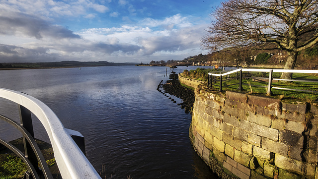 Where The Forth and Clyde Canal Flows into the River Clyde at Bowling