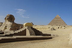 Sphrinx Of Giza And Pyramid Of Khafre