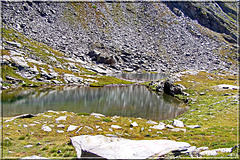 Prali : La conca dei 13 laghi - il lago gemelli mt. 2580