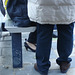 Bus Stop Black Pumps in the rain