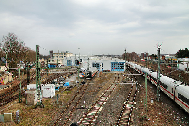 Blick über das Gelände des DB-Betriebswerkes Dortmund-Betriebsbahnhof / 27.03.2018