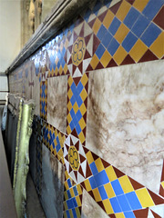 dorchester abbey church, oxon butterfield tiles on reredos 1847-8, now hidden behind later work(74)