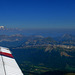 En "Piper Archer", vue sur le Mont Blanc traversée des Alpes Françaises