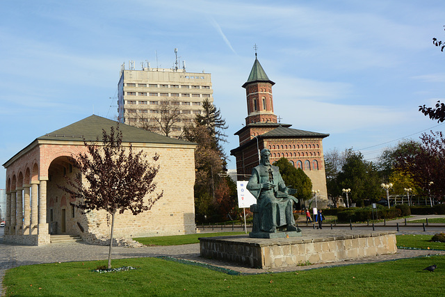 Romania, Iași, Museum and Statue of the Holy Hierarch of Dosoftei-Metropolitan and Saint Nicholas Church