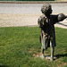 Sculpture of child, by Jorge Melício.