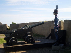 Cannon on the western bulwark.