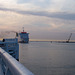 BE - Ostende - Ein Fährschiff läuft ein