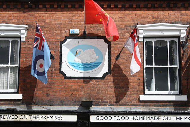 Swan and Flags