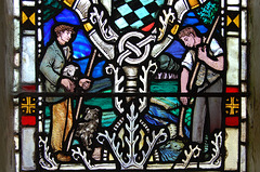 Detail of War Memorial Window, Lowther Church, Cumbria