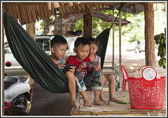 Children at Tuek Chheu Rapids