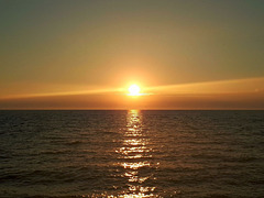 coucher du soleil sur Dieppe