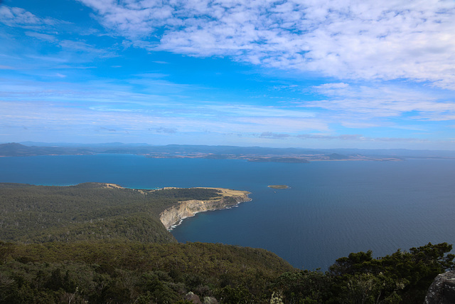 View from Bishop & Clerk on Maria Island